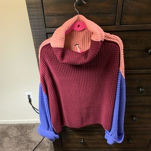 Free people Sweater L tricolor